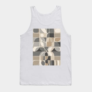 Minimalist Abstract  Neutral Colors Mid Century Modern Tank Top